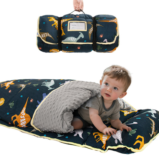 PRIMLECT Regular Nap Mat - Black Dinosaur
