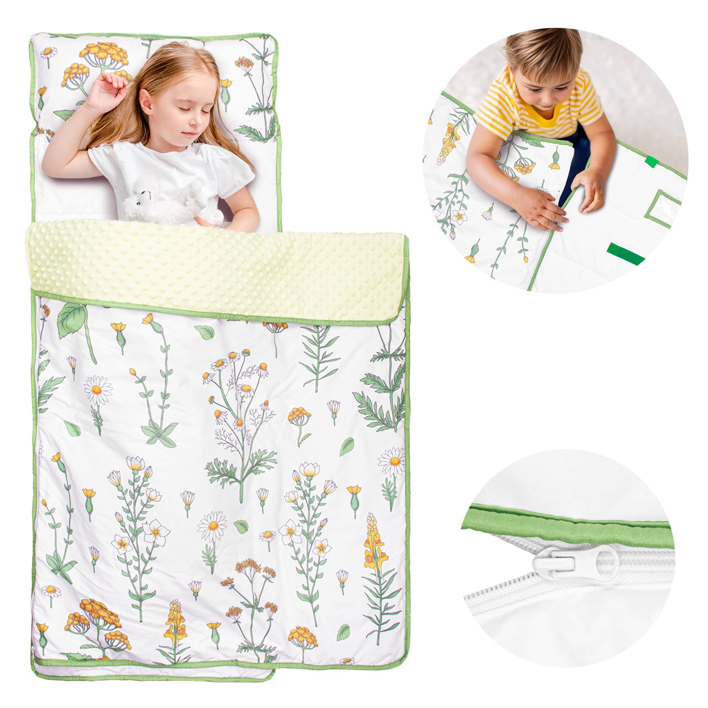 Primlect Detachable Blanket Nap Mat - White Grass