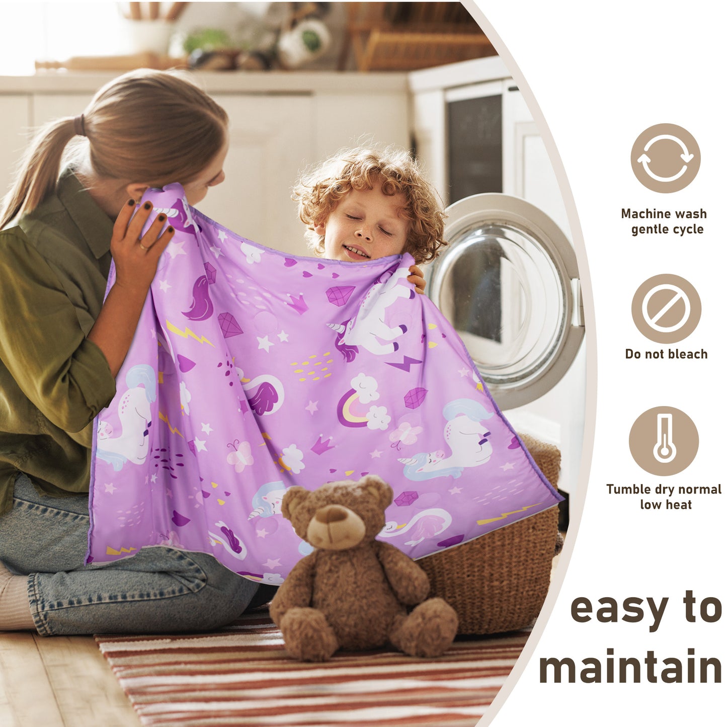 PRIMLECT Nap Mat with Removable Blanket - Swan Unicorn