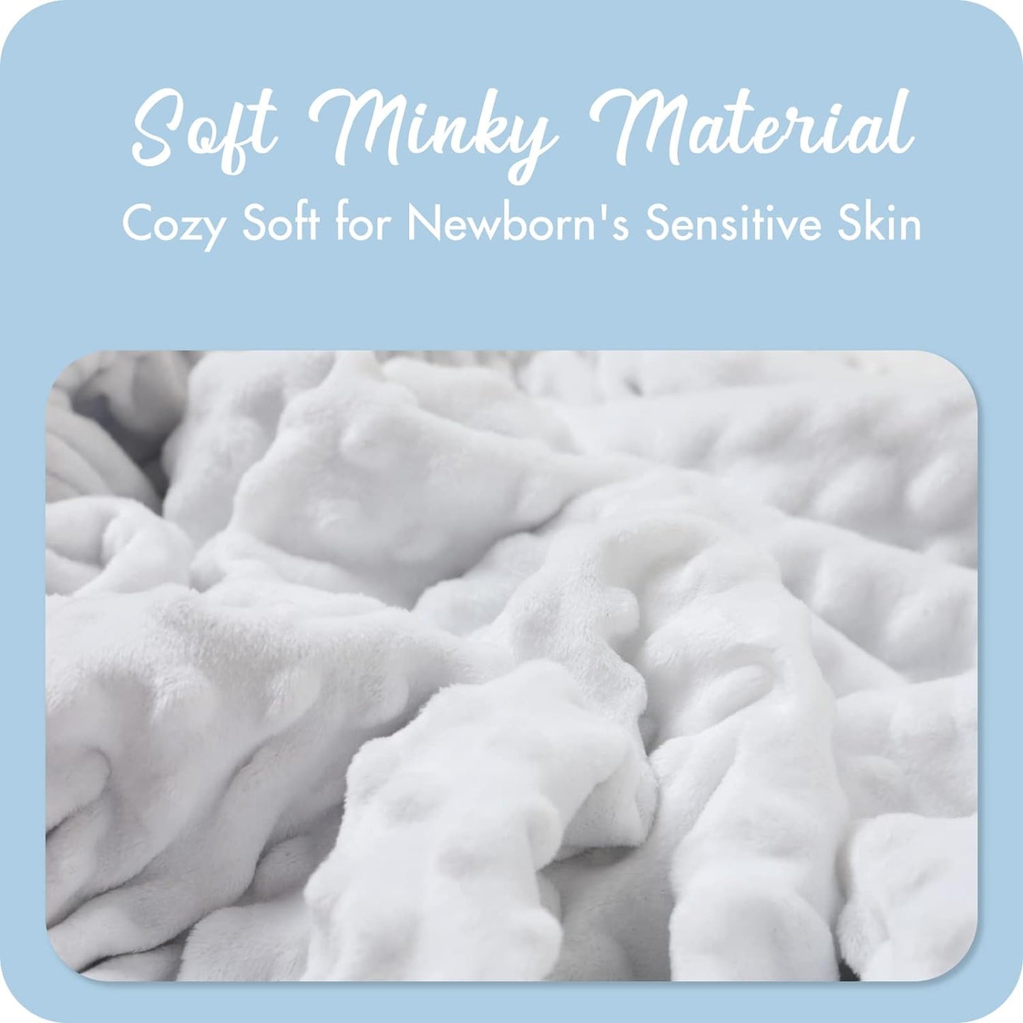 Minky Baby Car Seat Cover - White Animal