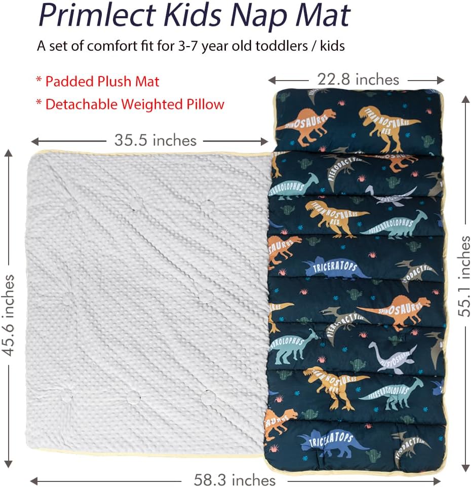 PRIMLECT Regular Nap Mat - Black Dinosaur
