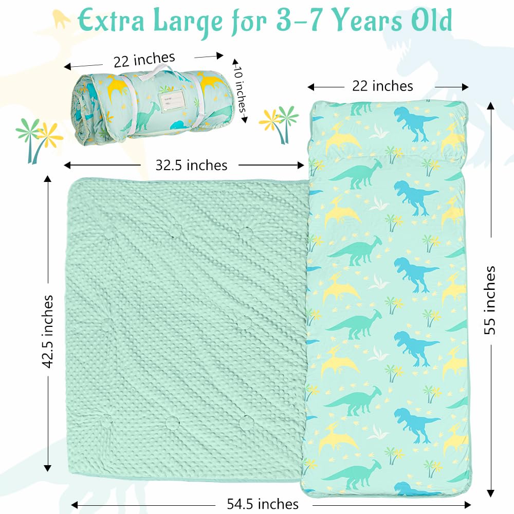 PRIMLECT Nap Mat - Green Dinosaur