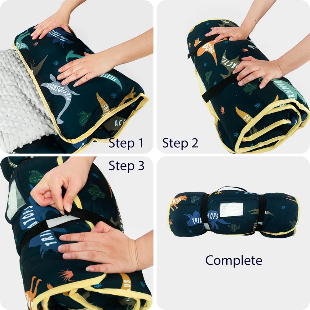 PRIMLECT Regular Nap Mat - Black Dinosaur