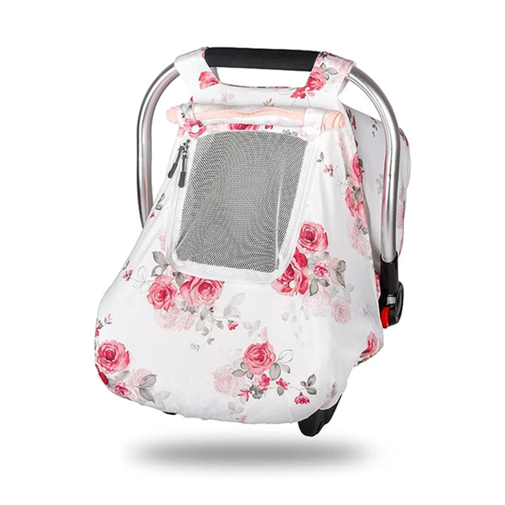 PRIMLECT Baby Car Seat Cover - Pink Flower