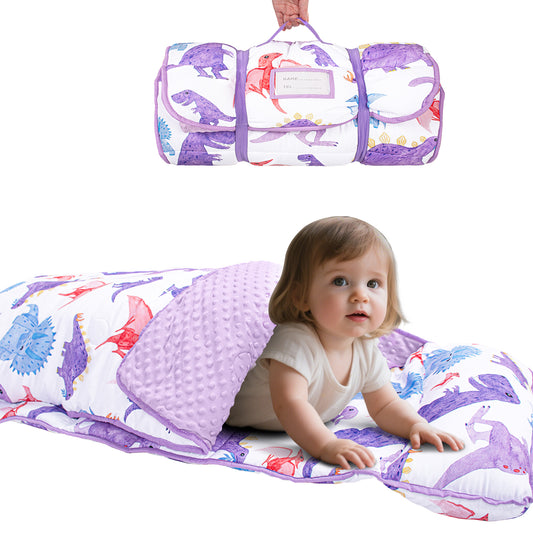PRIMLECT Regular Nap Mat - Lilac Dinosaur