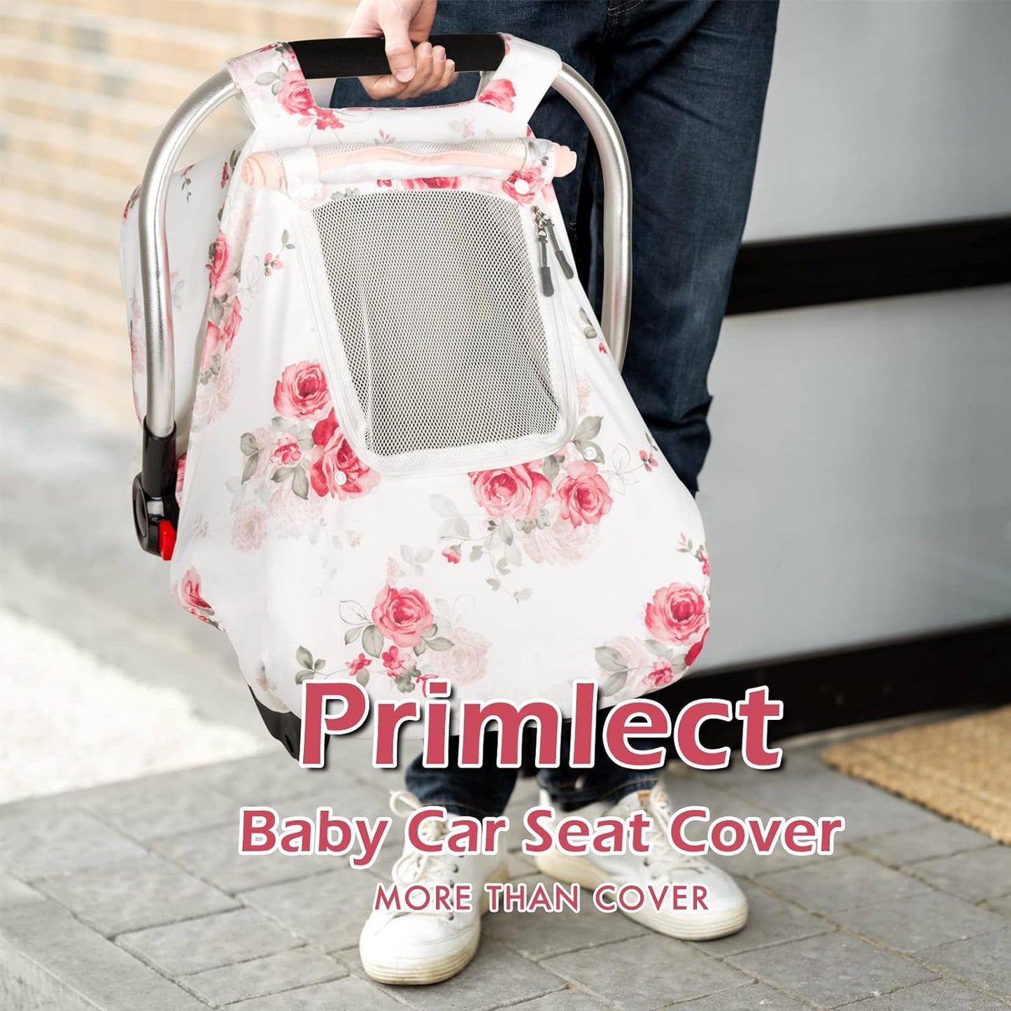 PRIMLECT Baby Car Seat Cover - Pink Flower