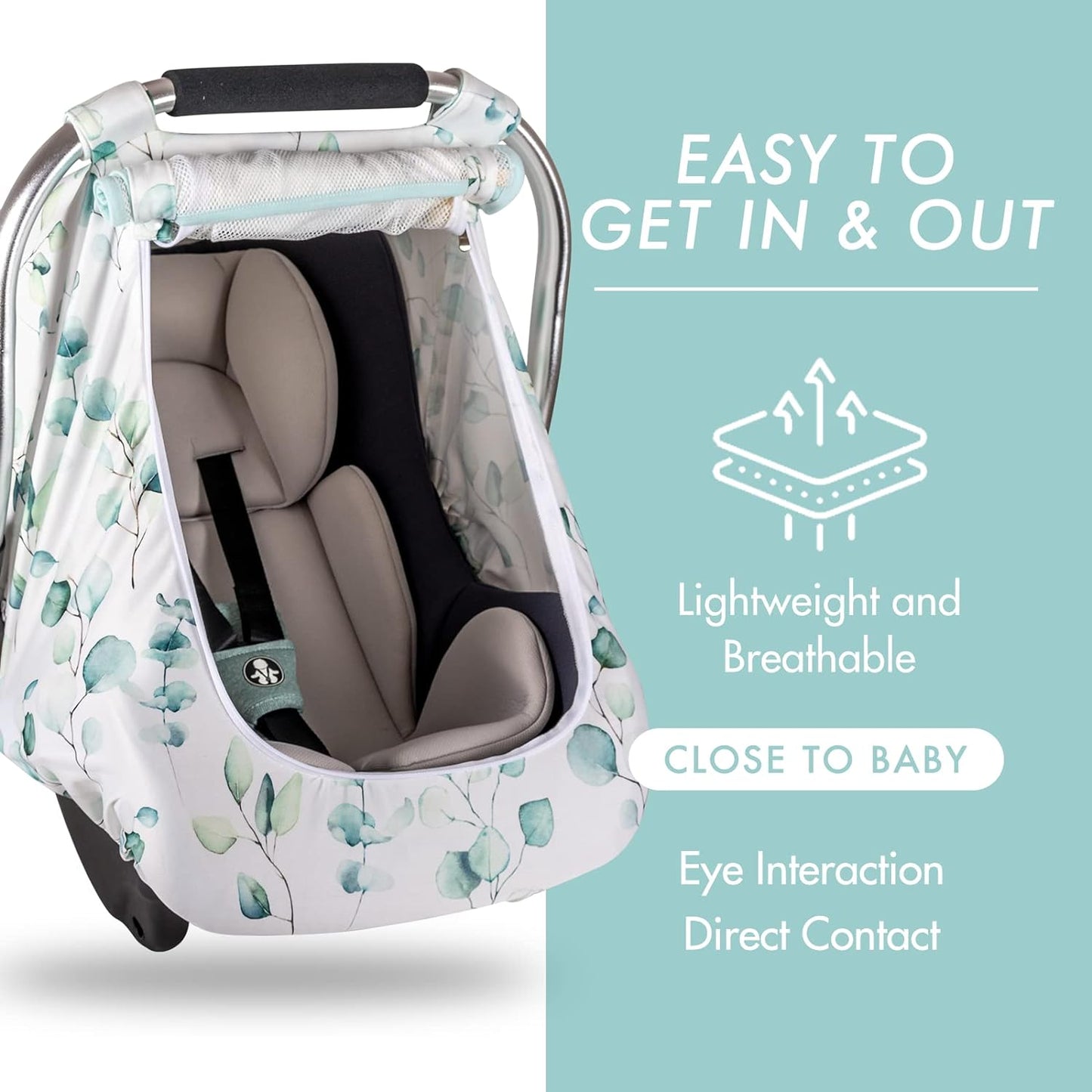 Baby Car Seat Cover - Leaves