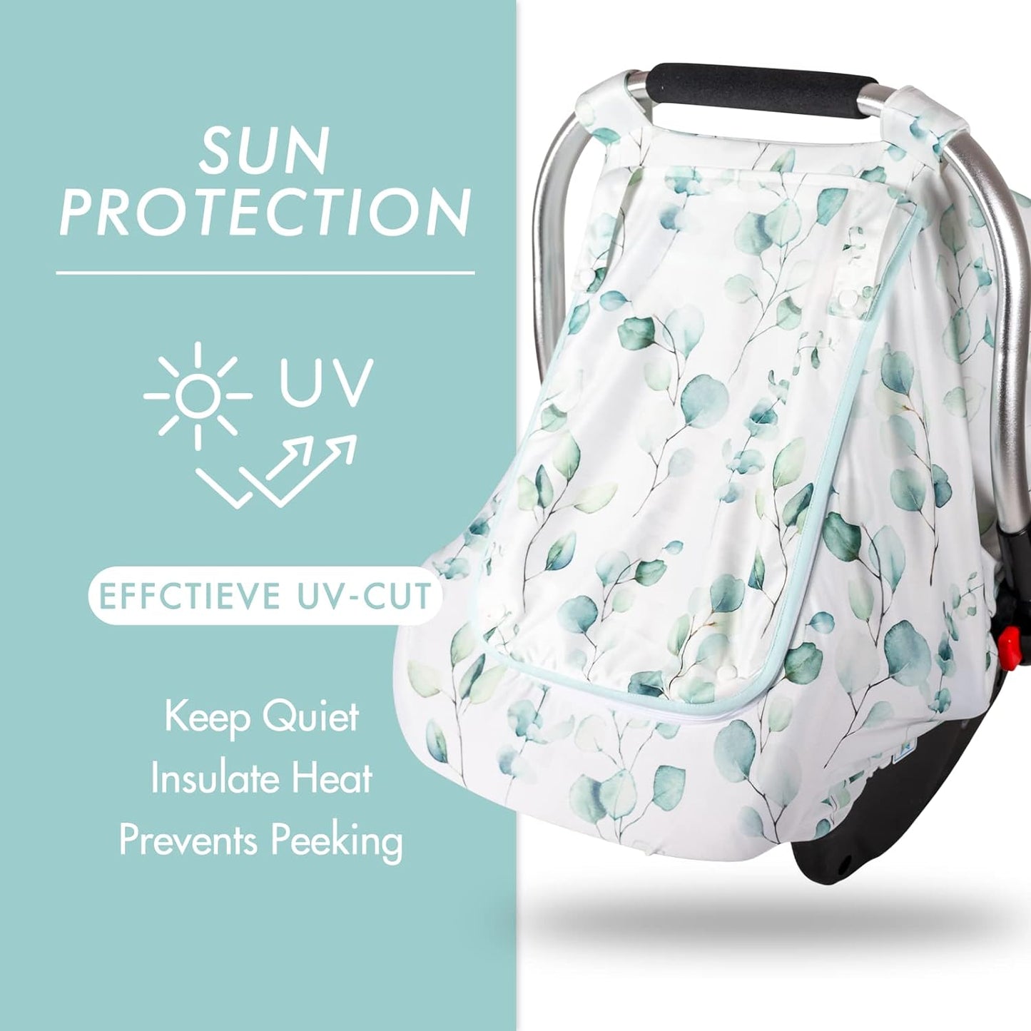 Baby Car Seat Cover - Leaves