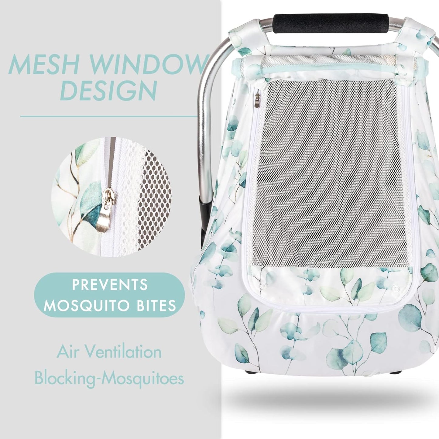 Baby Car Seat Cover - Leaves