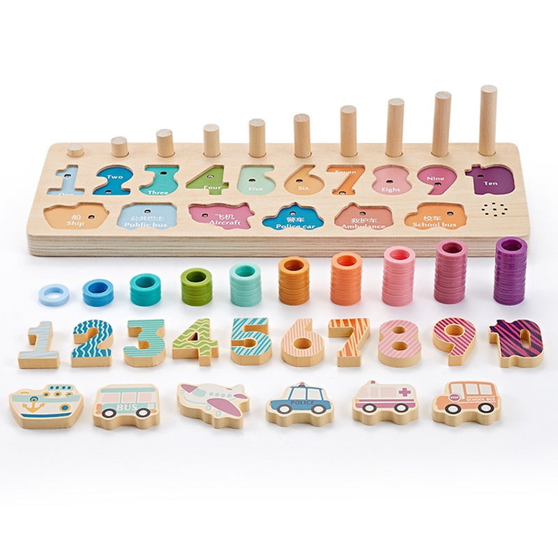 Wooden Nail Board Puzzle for Toddlers 3-6 – Montessori Educational Toy for Hand-Eye Coordination & Logical Thinking