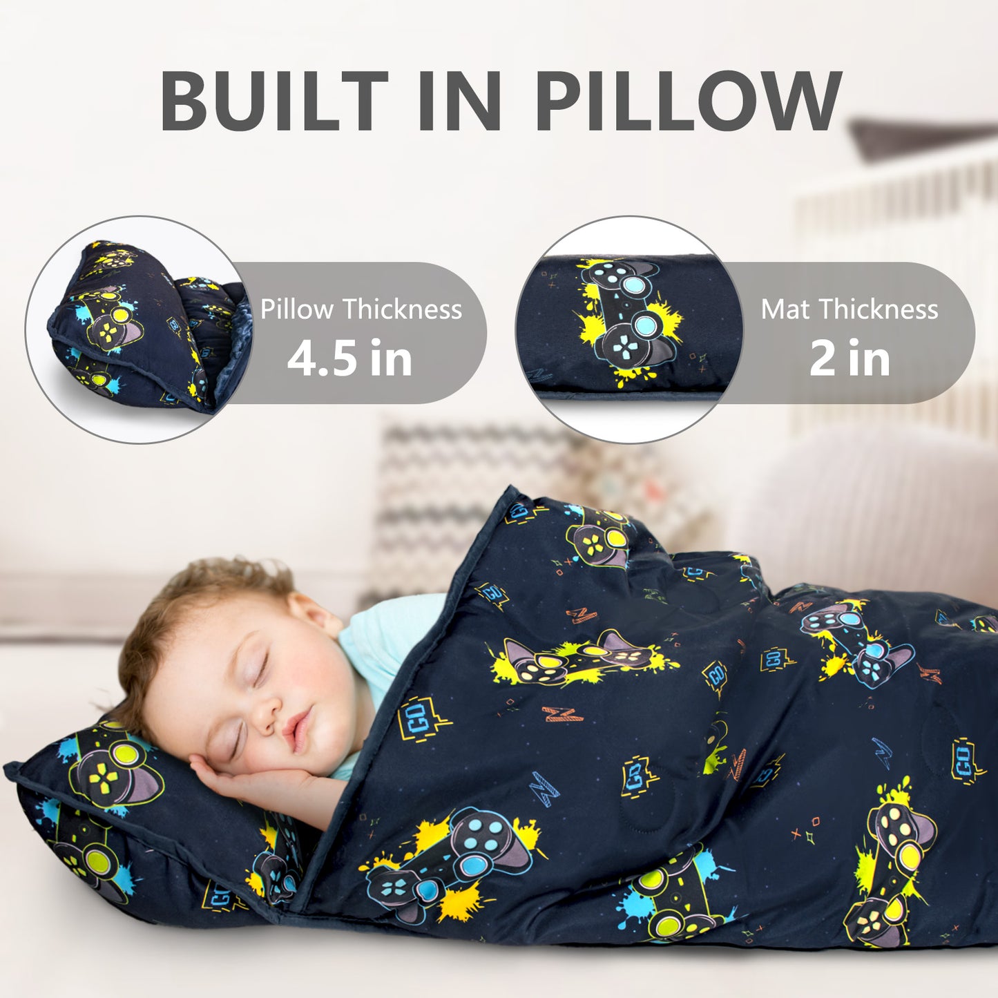 PRIMLECT Regular Nap Mat - Black Gamepad