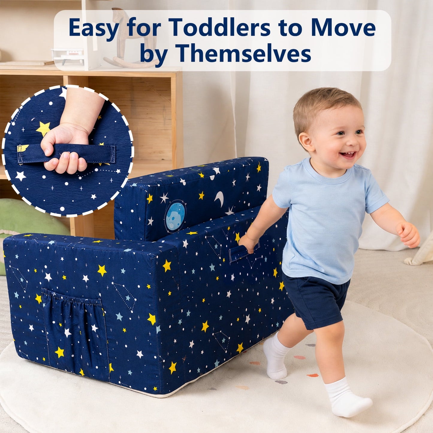 PRIMLECT Kids Sofa-Blue Space