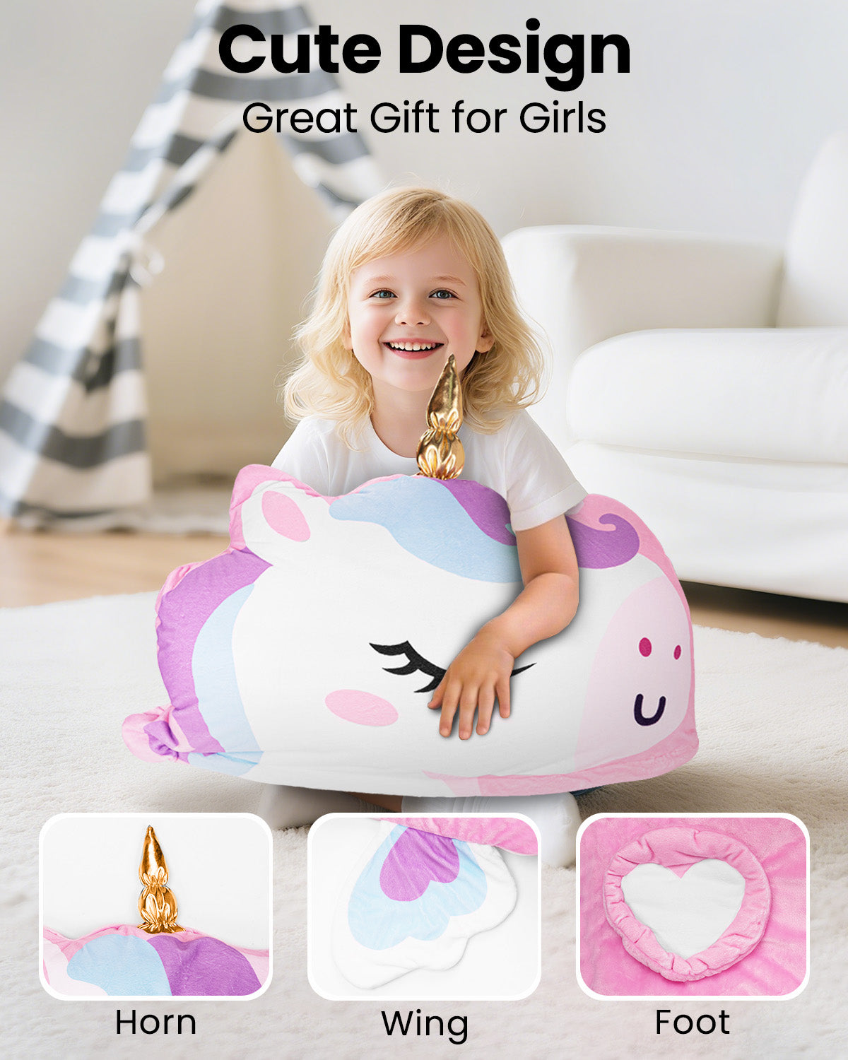 Primlect Sleeping Bag, 61" x 27" Plush Nap Mat with Pillow, Cozy Slumber Bag for Sleepovers