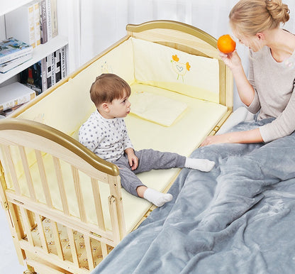 Primlect Solid Wood Patchwork Crib