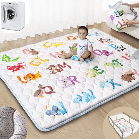 PRIMLECT Large-Sized Play Mat 71"x 59" - Animal Alphabet