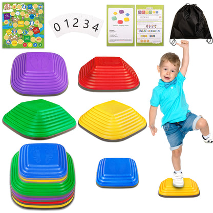 PRIMLECT Stepping Stones & Hopscotch Game Set