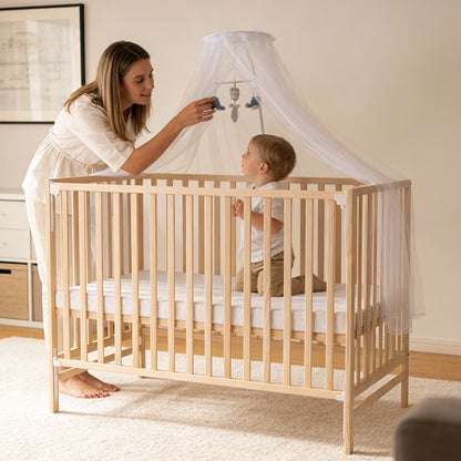 Baby Crib, Multi-functional Bed, Solid Wood Patchwork Queen Size Bed