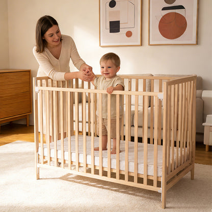 Baby Crib, Multi-functional Bed, Solid Wood Patchwork Queen Size Bed