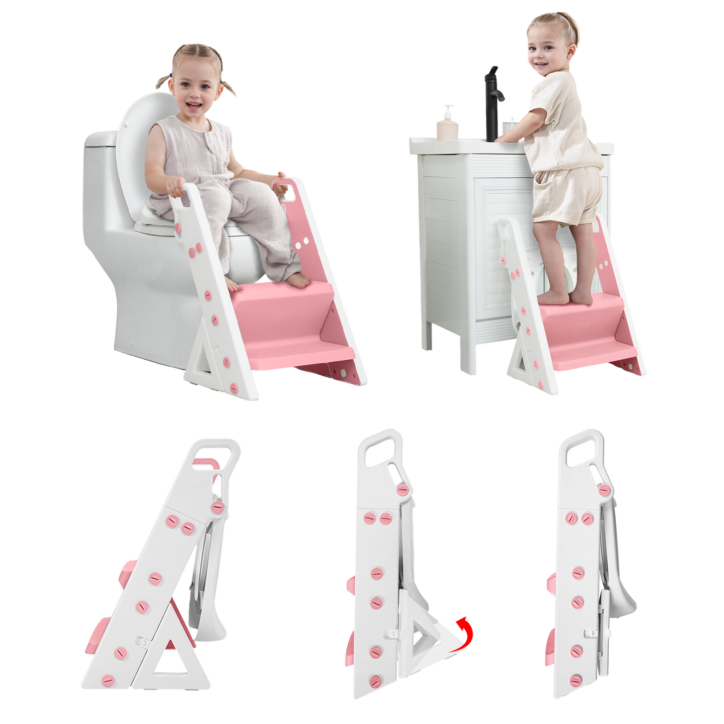 Primlect 2 in 1 Potty Training Toilet-Pale Pink