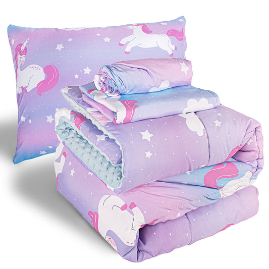 Primlect Baby Crib Bedding Set for Boy Girls-Gradient Unicorn