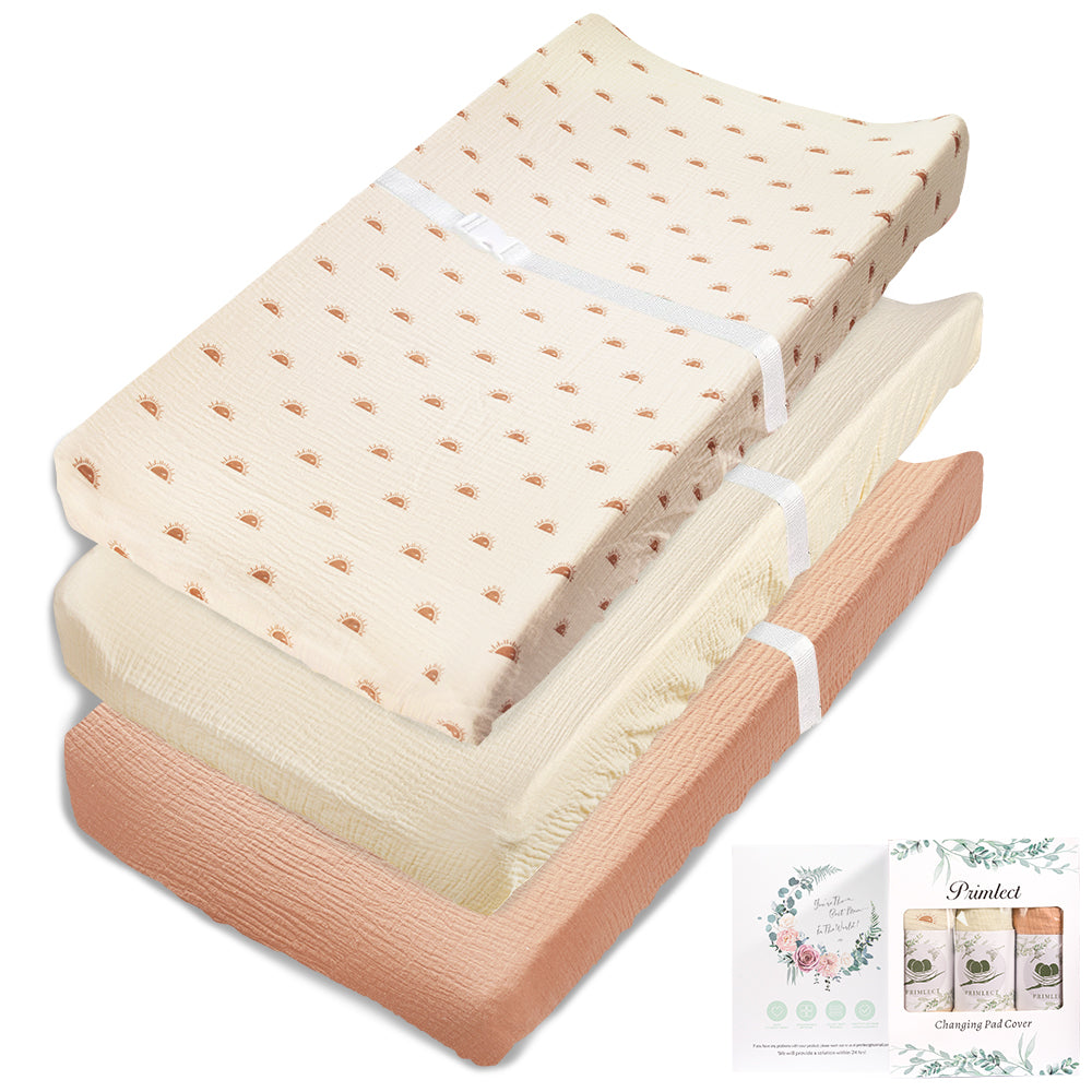 PRIMLECT Muslin Changing Pad Cover - Sunrise