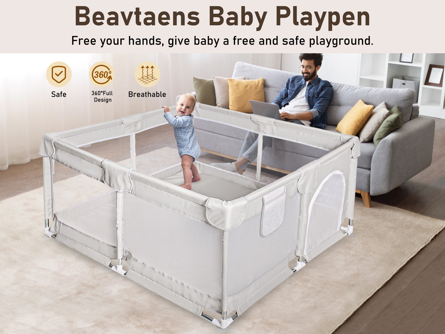 PRIMLECT Baby Playpen