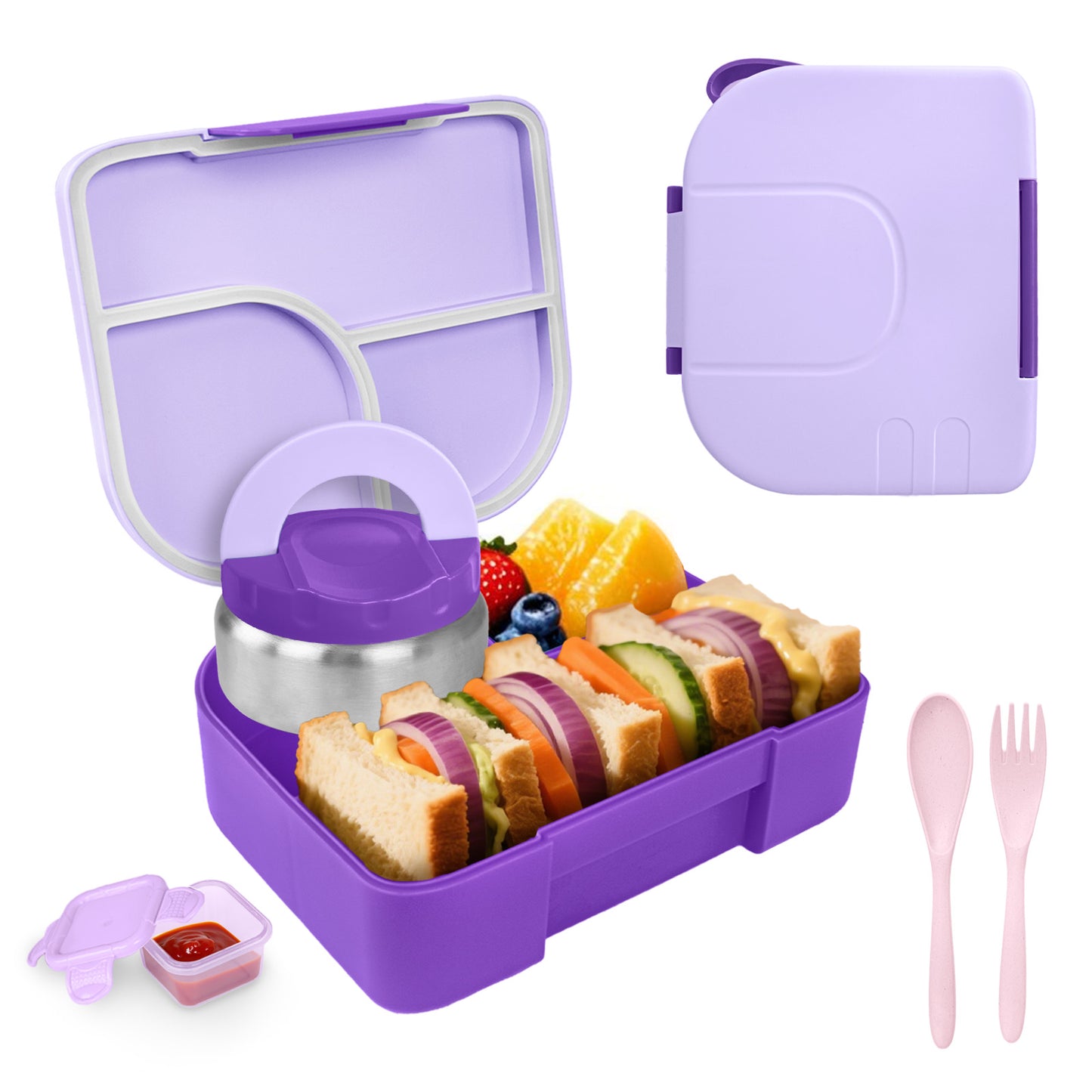PRIMLECT Toddler Bento Box(Solid Color Style)