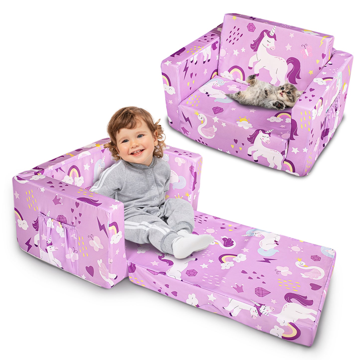 PRIMLECT Kids Sofa - Unicorn