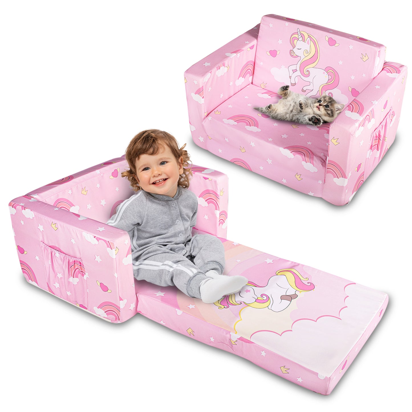 PRIMLECT Kids Sofa - Pink Pony