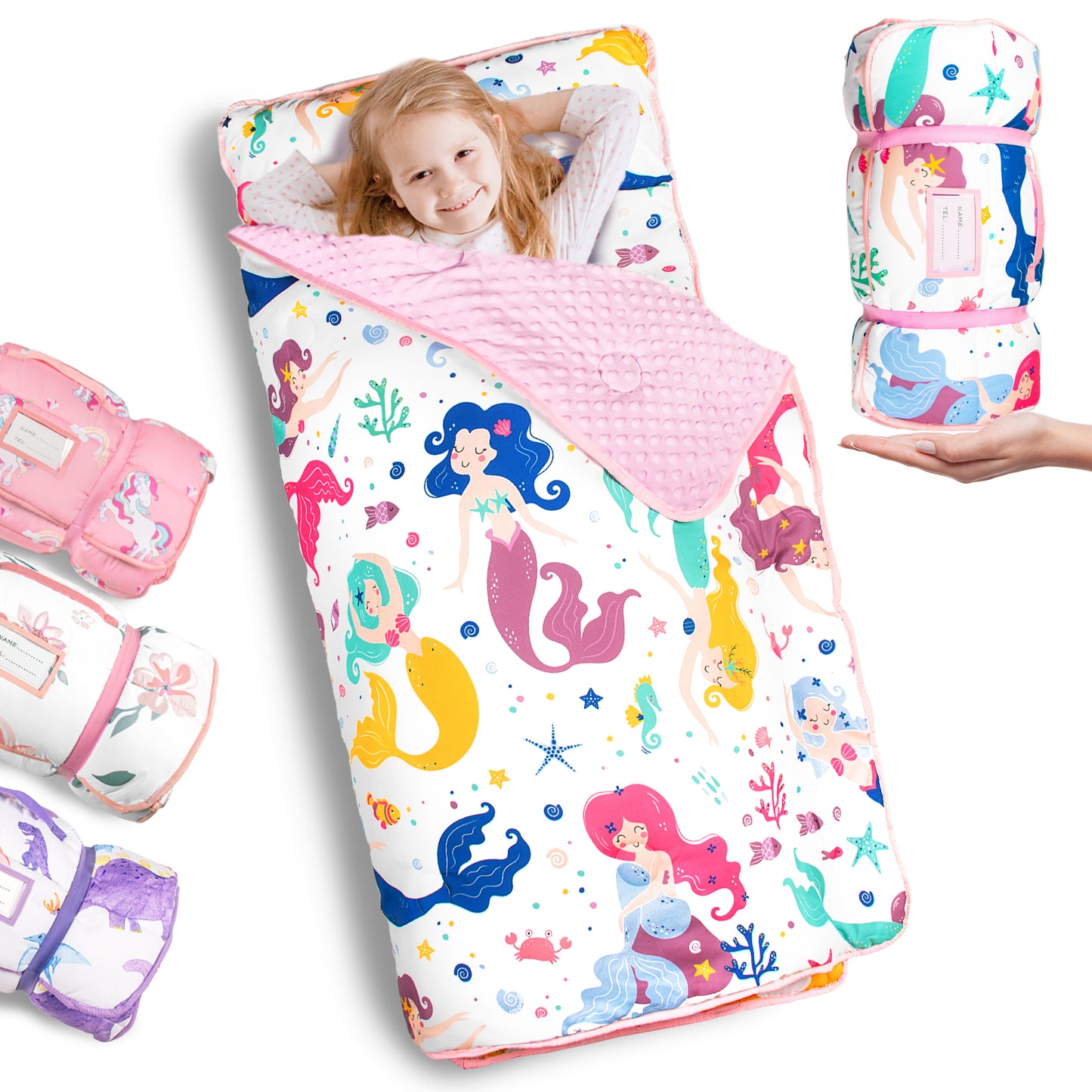 PRIMLECT Regular Nap Mat - Pink Mermaid