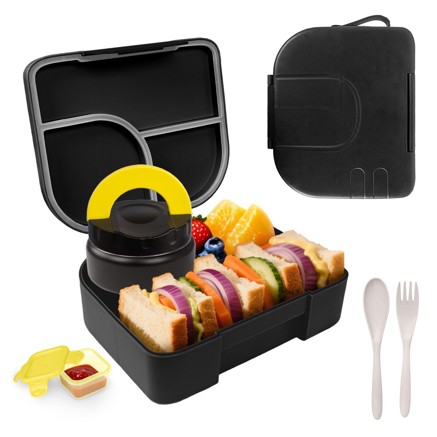 PRIMLECT Toddler Bento Box(Solid Color Style)