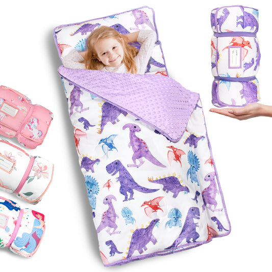 PRIMLECT Regular Nap Mat - Lilac Dinosaur