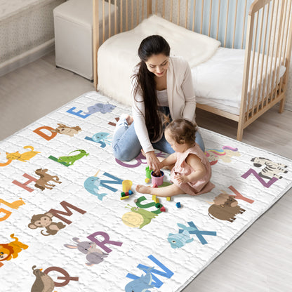 PRIMLECT Large-Sized Play Mat 71"x 59" - Animal Alphabet