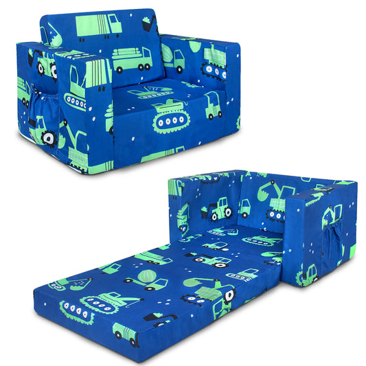 PRIMLECT Kids Sofa-Blue Cars