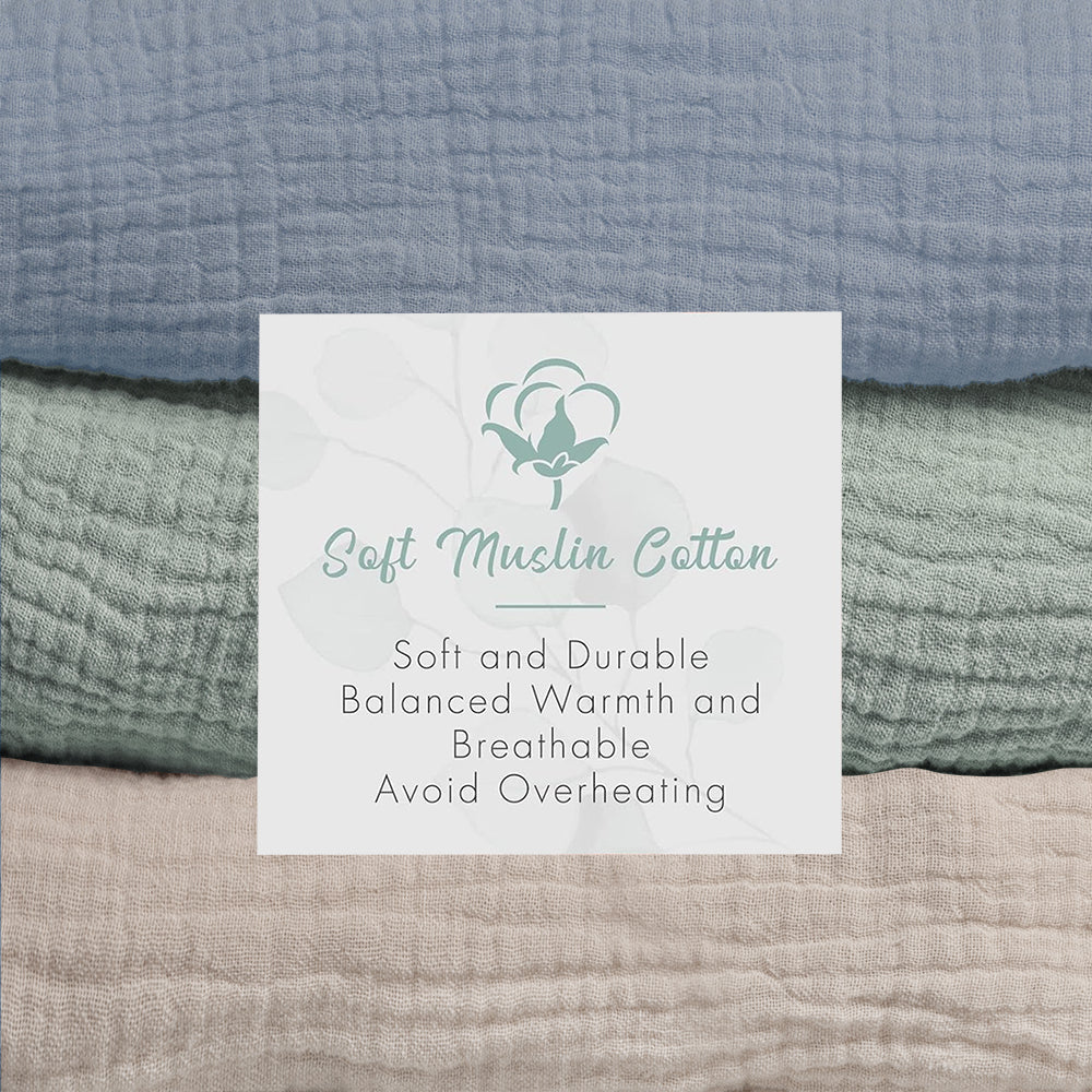 PRIMLECT Muslin Changing Pad Cover- Blue Green