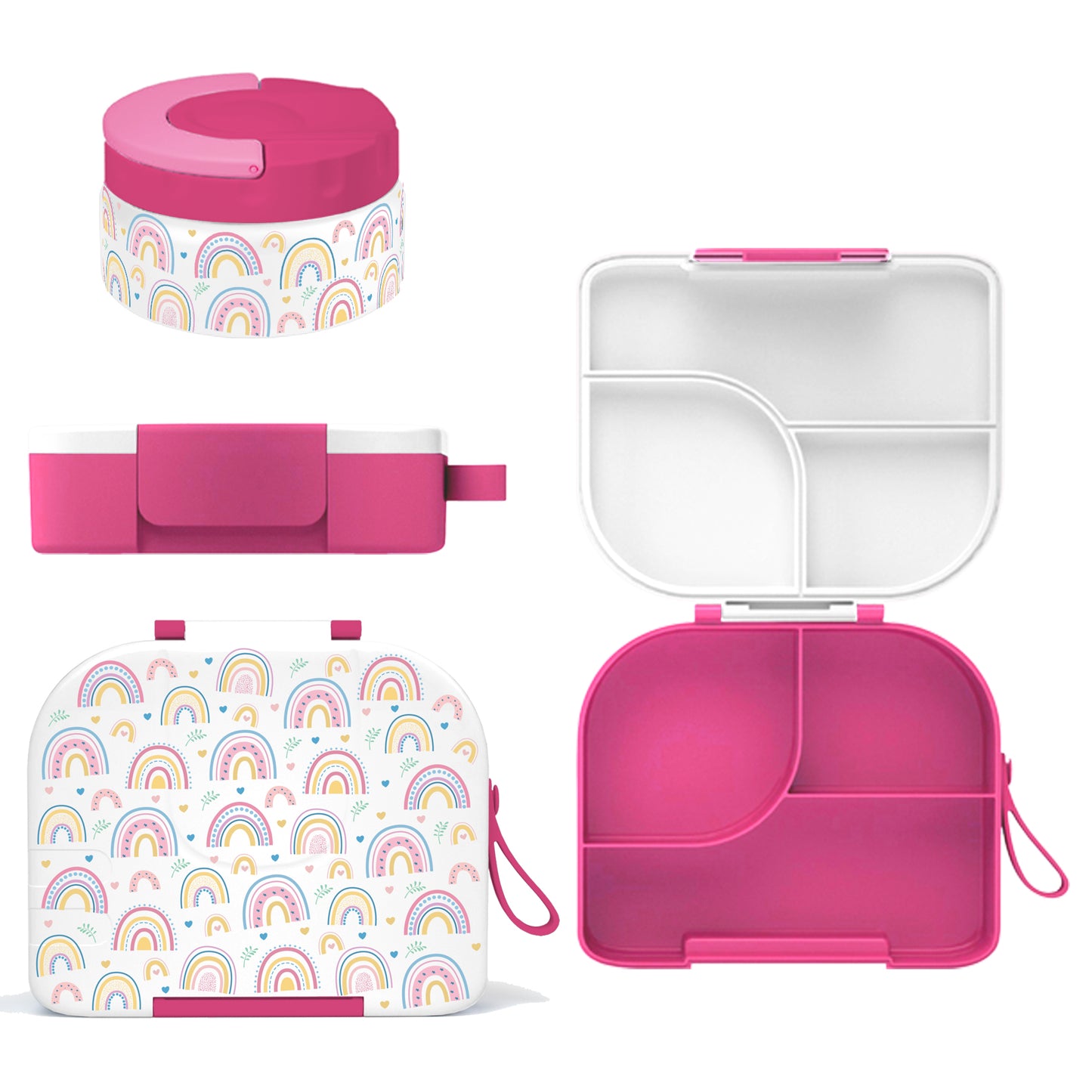 Primlect Bento Box-Pink Rainbow