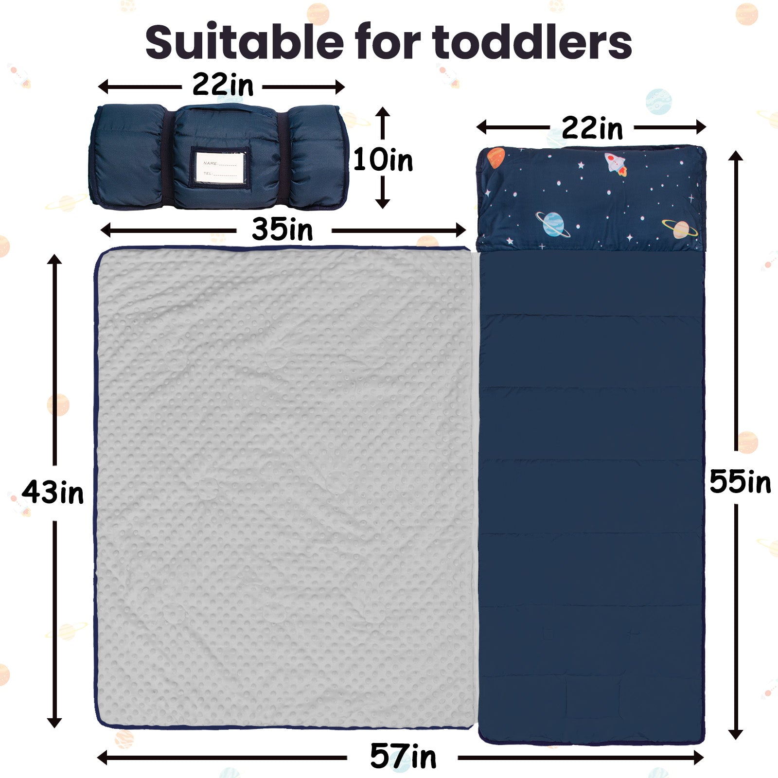 Primlect Detachable Blanket Nap Mat - Black Space