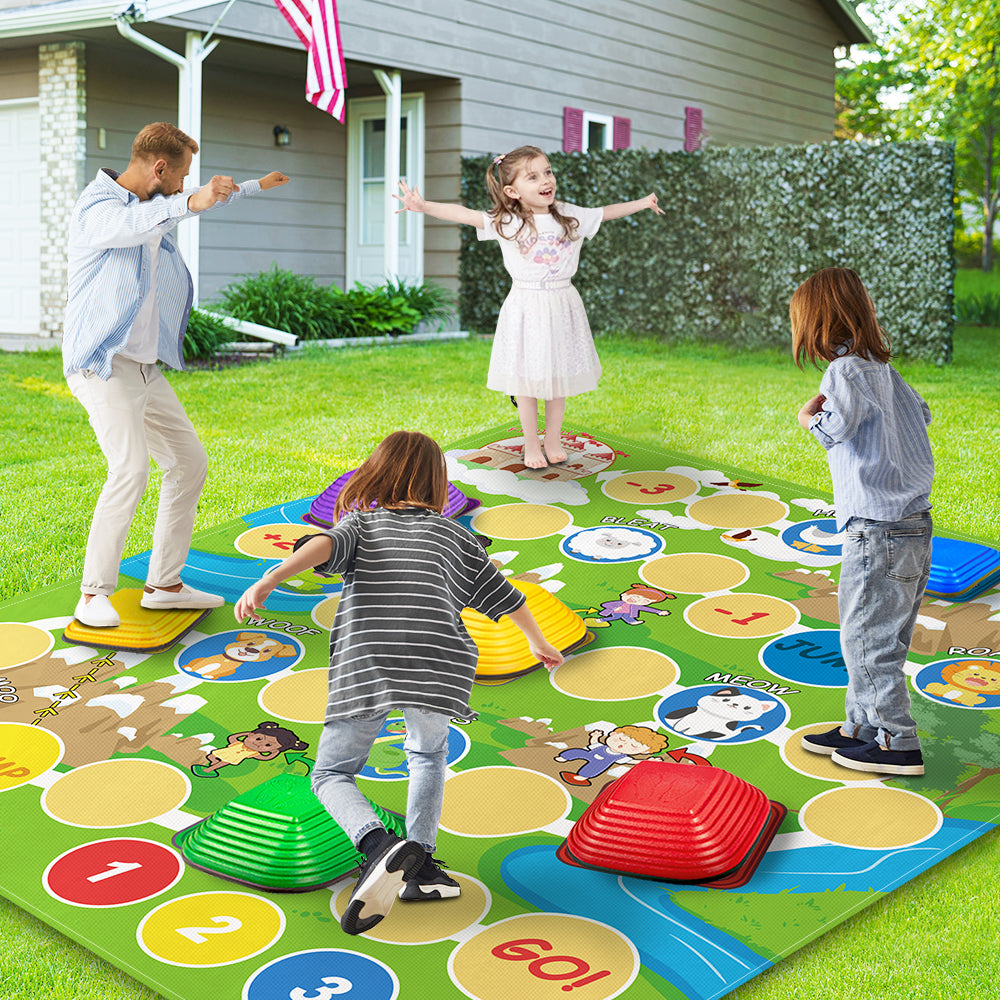 PRIMLECT Stepping Stones & Hopscotch Game Set