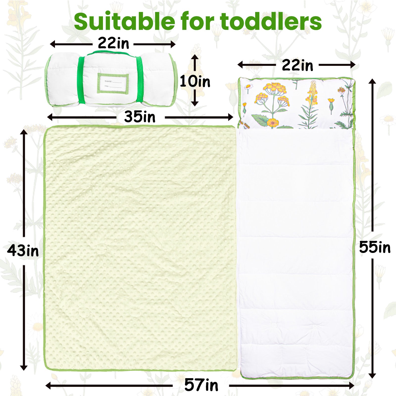 Primlect Detachable Blanket Nap Mat - White Grass