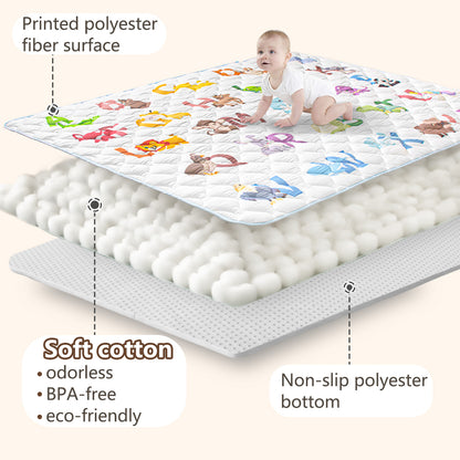 PRIMLECT Large-Sized Play Mat 71"x 59" - Animal Alphabet