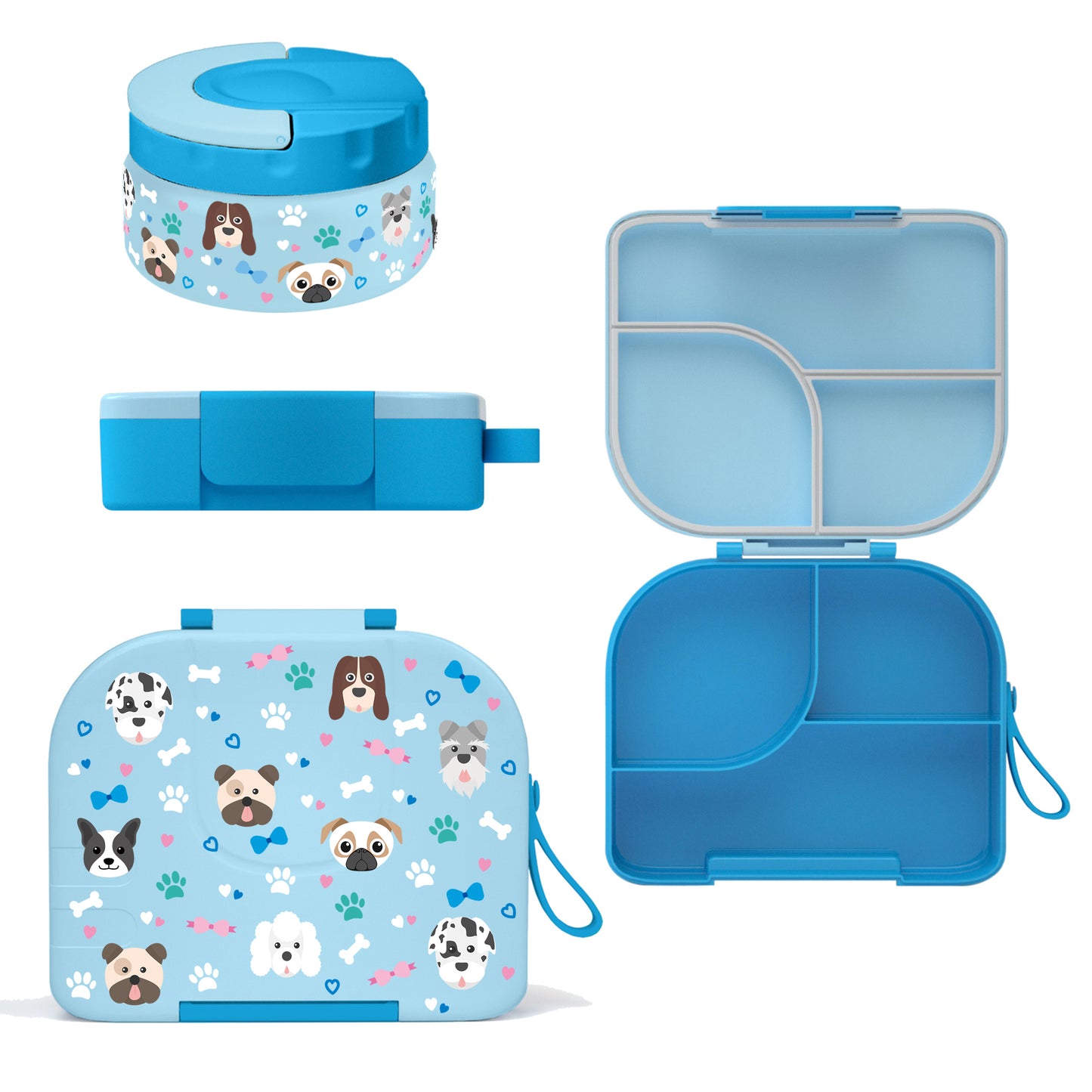 Primlect Bento Box-Blue Puppies