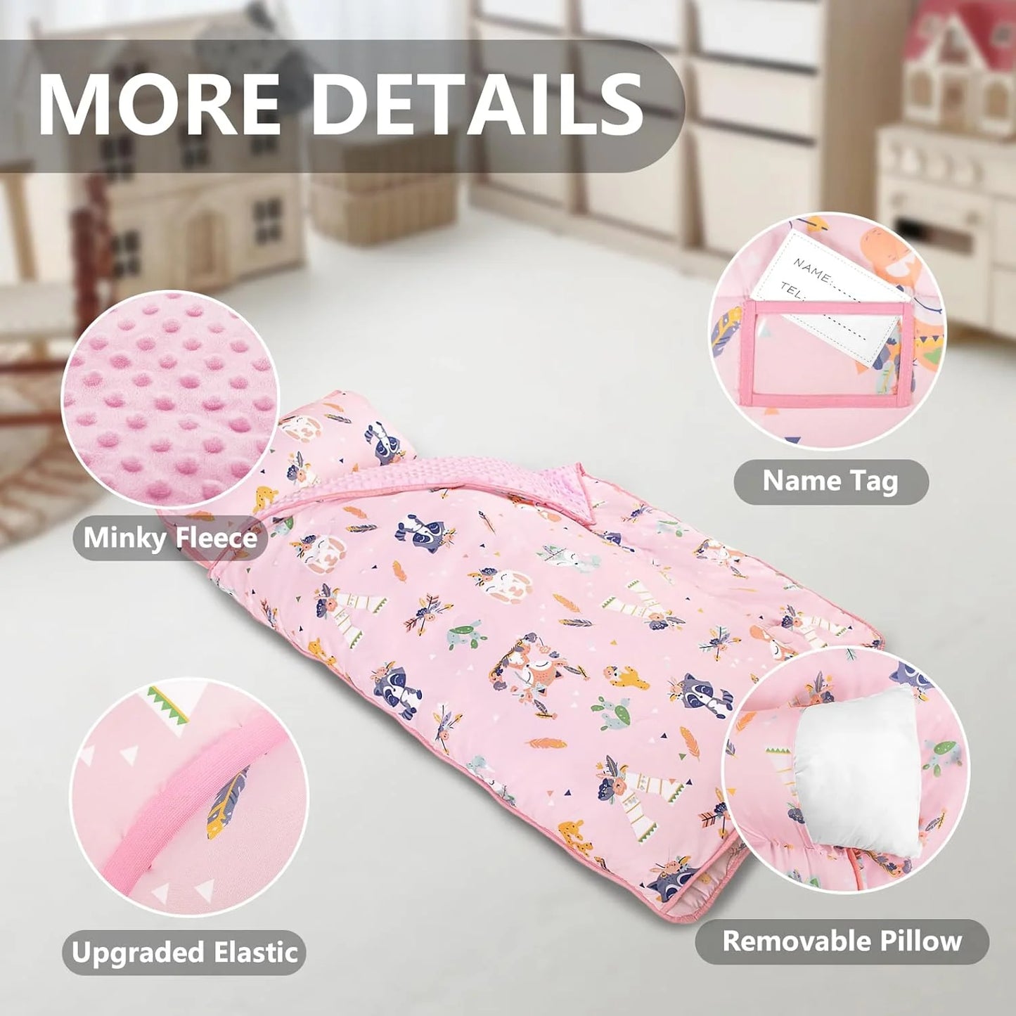 PRIMLECT Regular Nap Mat - Pink Fox
