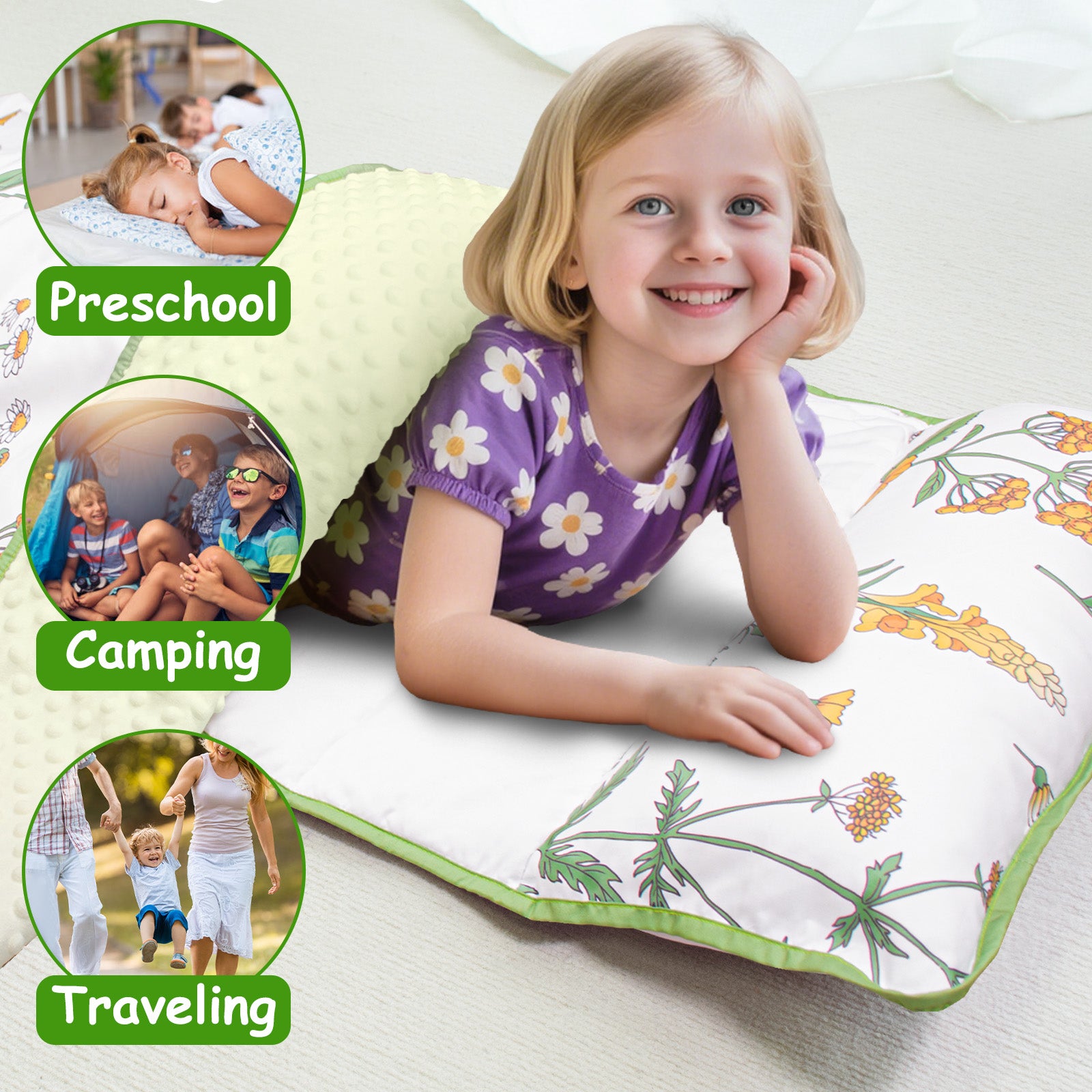 Primlect Detachable Blanket Nap Mat - White Grass