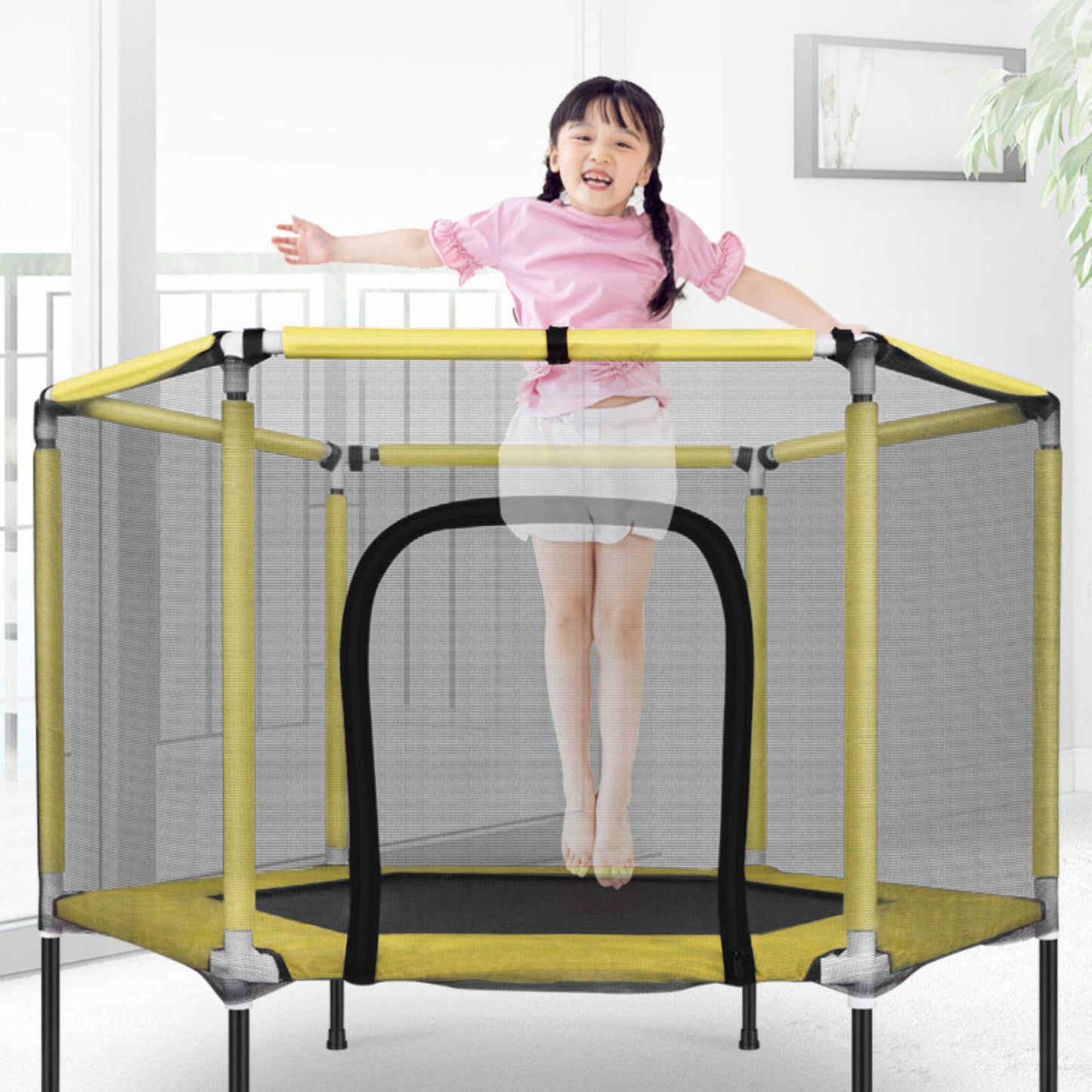 PRIMLECT 50" Toddler Trampoline - Yellow