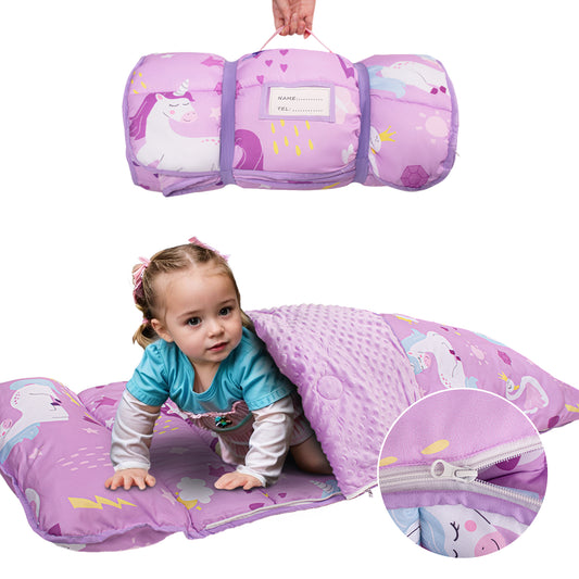 PRIMLECT Nap Mat with Removable Blanket - Swan Unicorn
