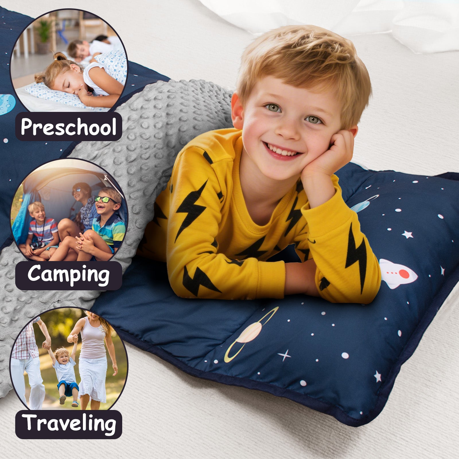 Primlect Detachable Blanket Nap Mat - Black Space
