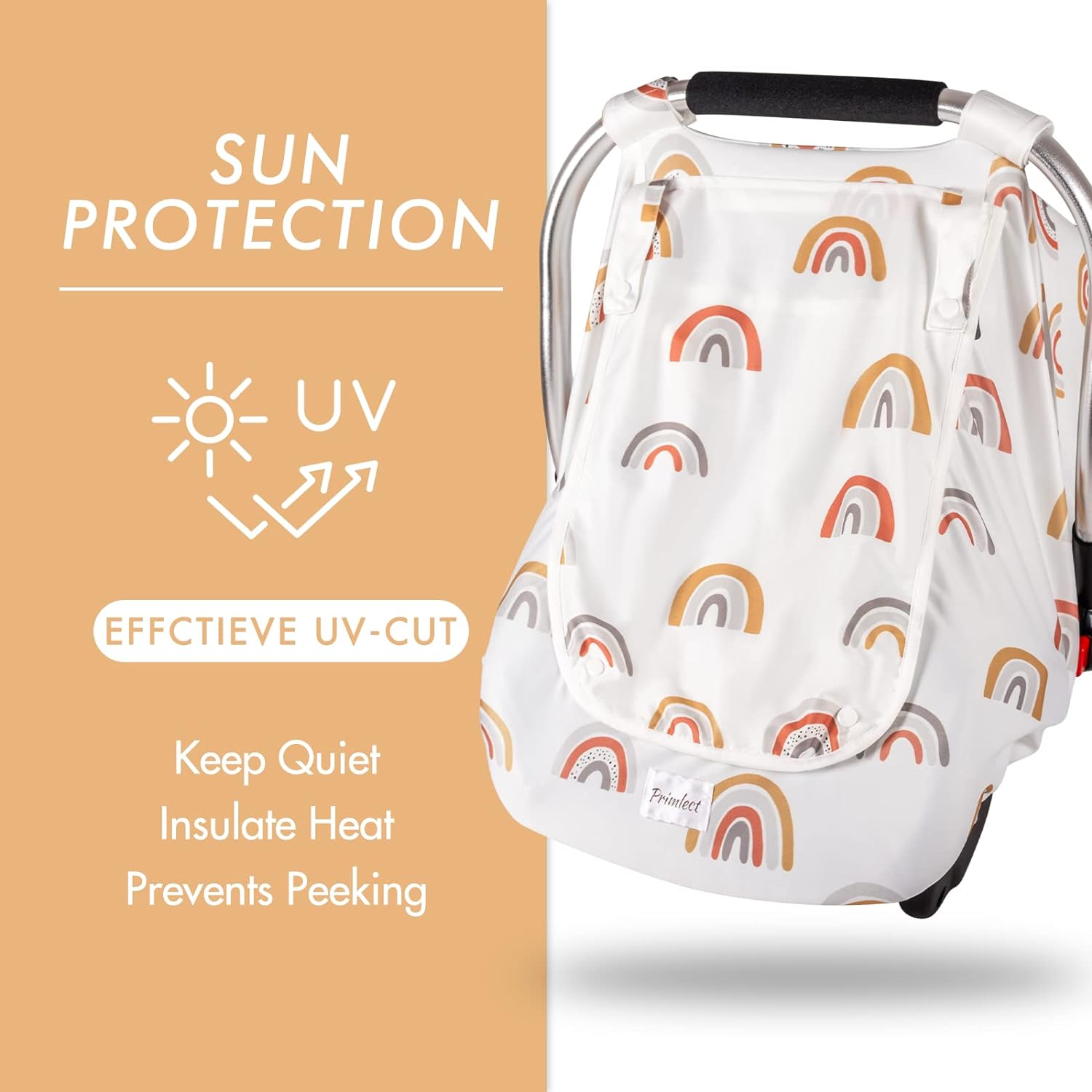 Baby Car Seat Cover - Boho Rainbow