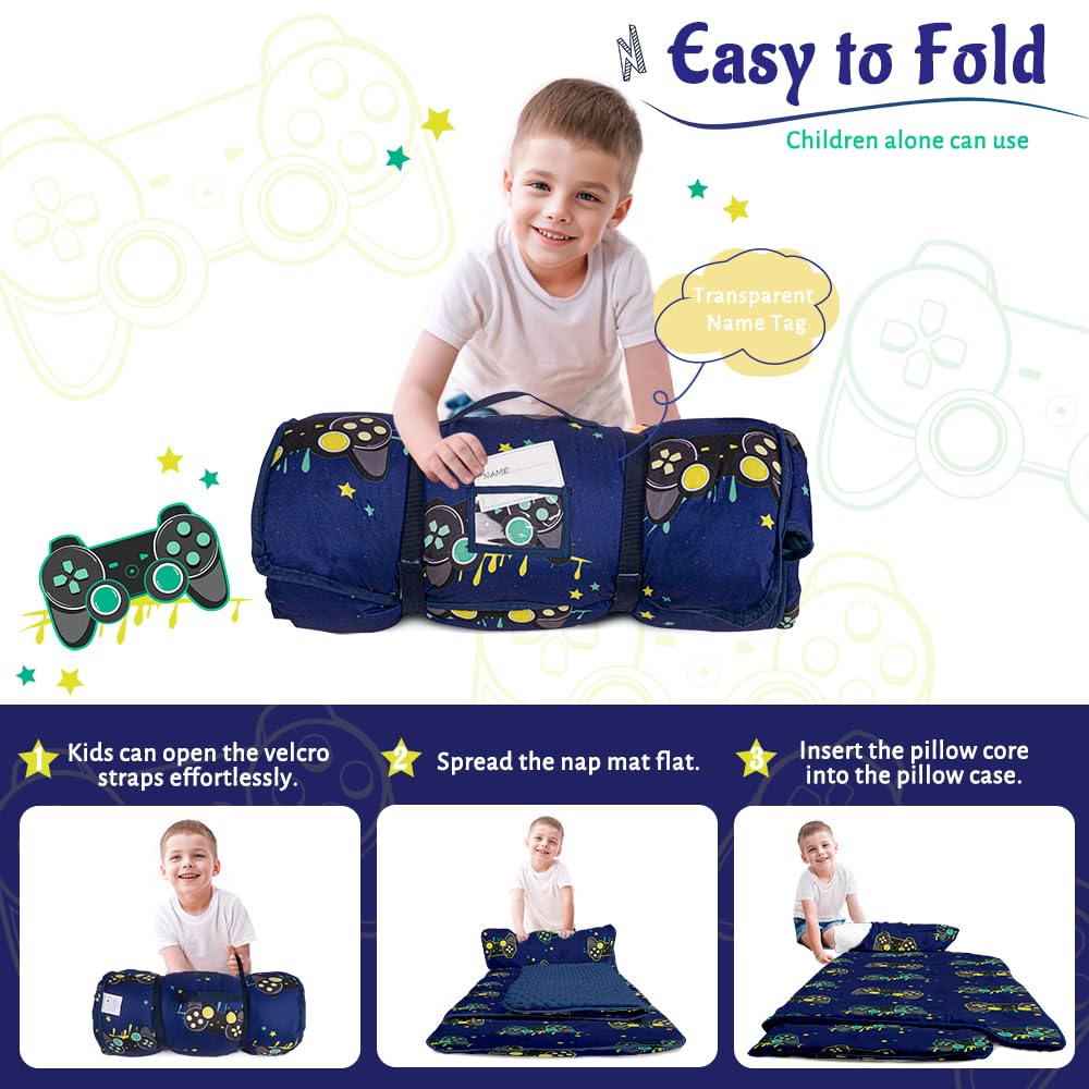 PRIMLECT Nap Mat with Removable Pad - Blue Gamepad