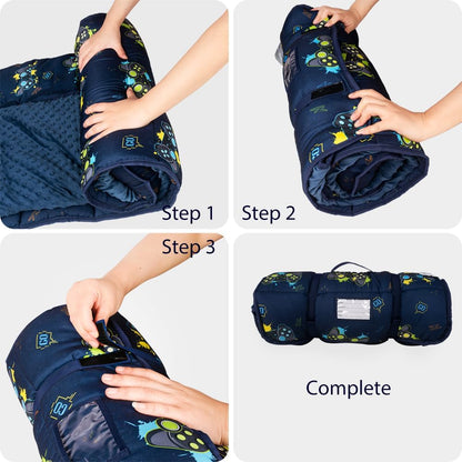 PRIMLECT Regular Nap Mat - Blue Gamepad