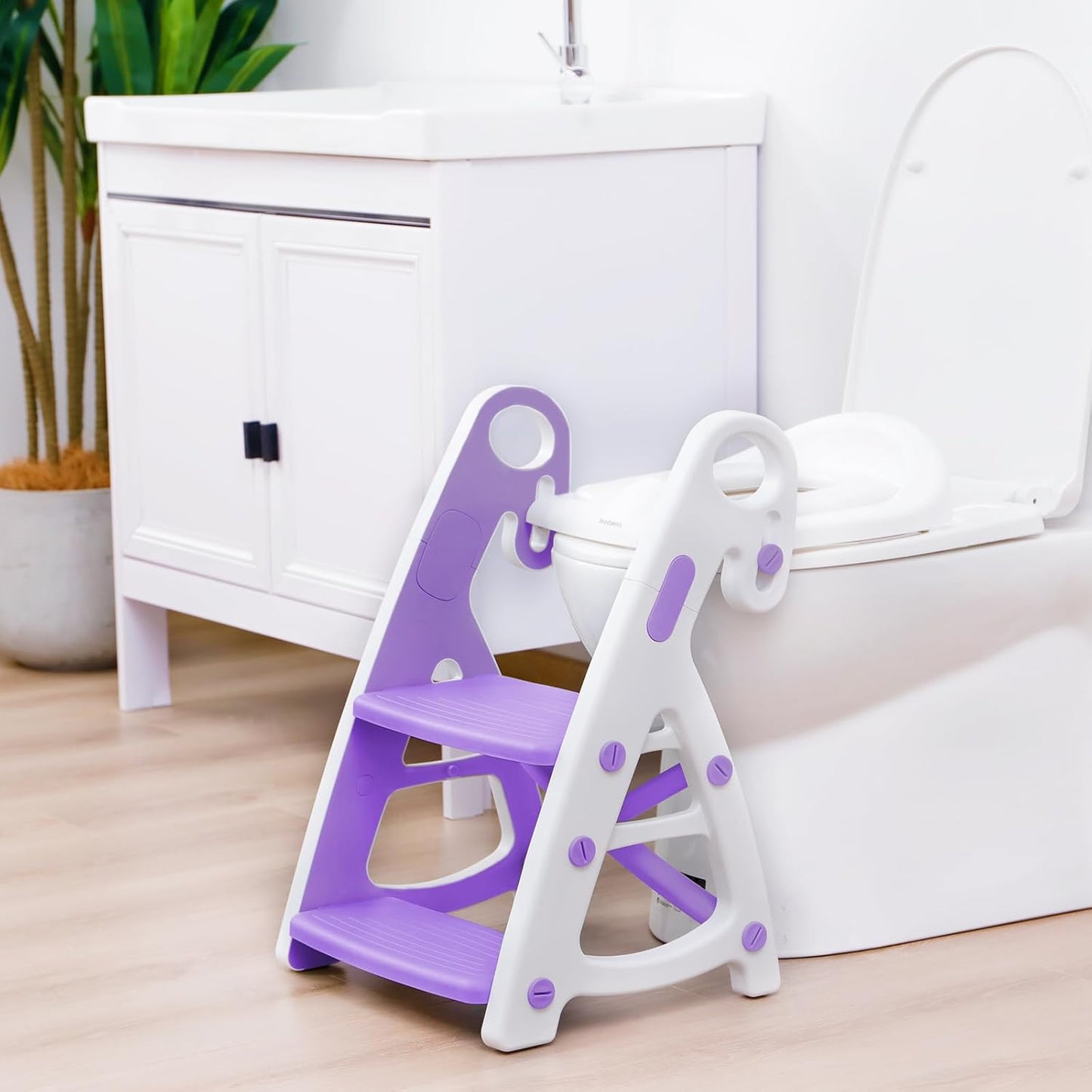 PRIMLECT Potty Training Toilet Seat & Toddler Step Stool - Purple